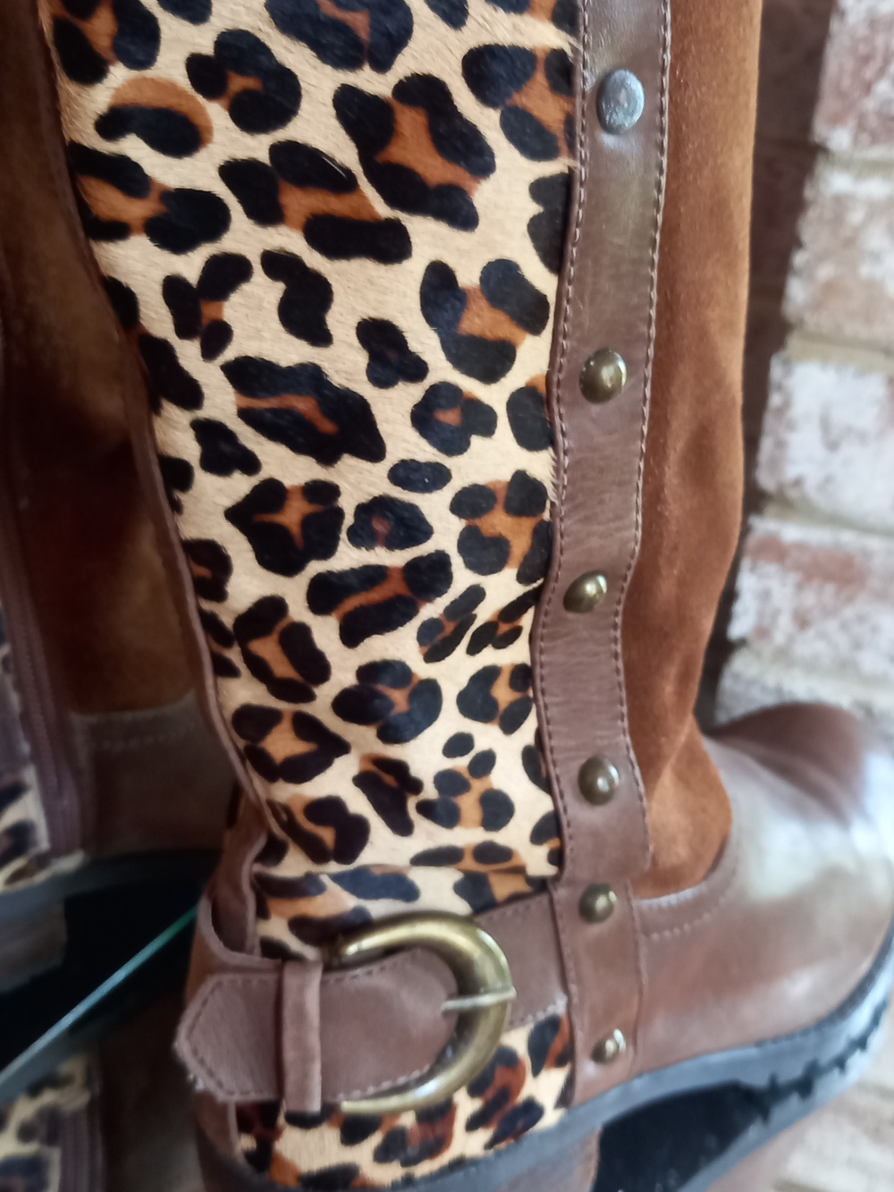 Leopard🐅 Brown Riding Boots - Picture 9 of 15